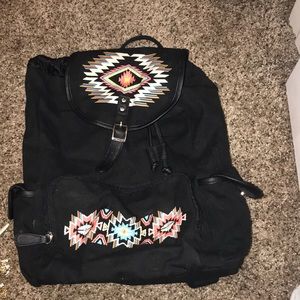 Aztec design backpack